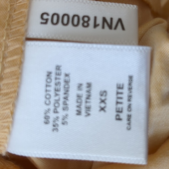 NWT New York and Company XXS Petite Button Up Orange Shirt Roll Tab Sleeves - Picture 15 of 16